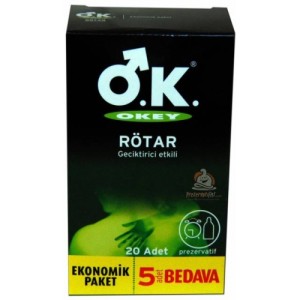 Okey Rötar Ekstra Geciktiricili Prezervatif 20 li